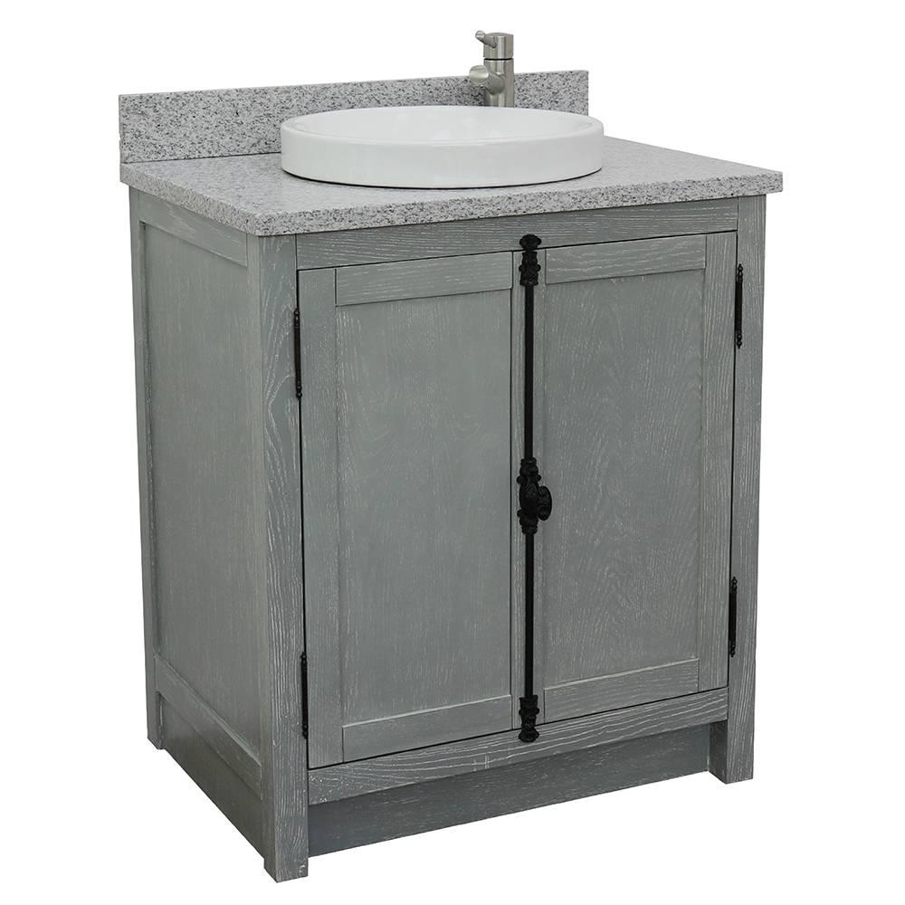 Bellaterra 31" Wood Single Vanity w/ Counter Top and Sink 400100-GYA (Gray Ash)