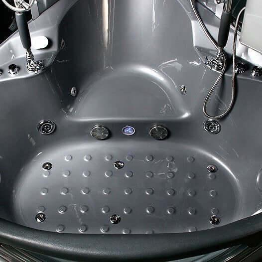 Maya Valencia Steam Shower Message Bathtub 64" x 64" - Gray
