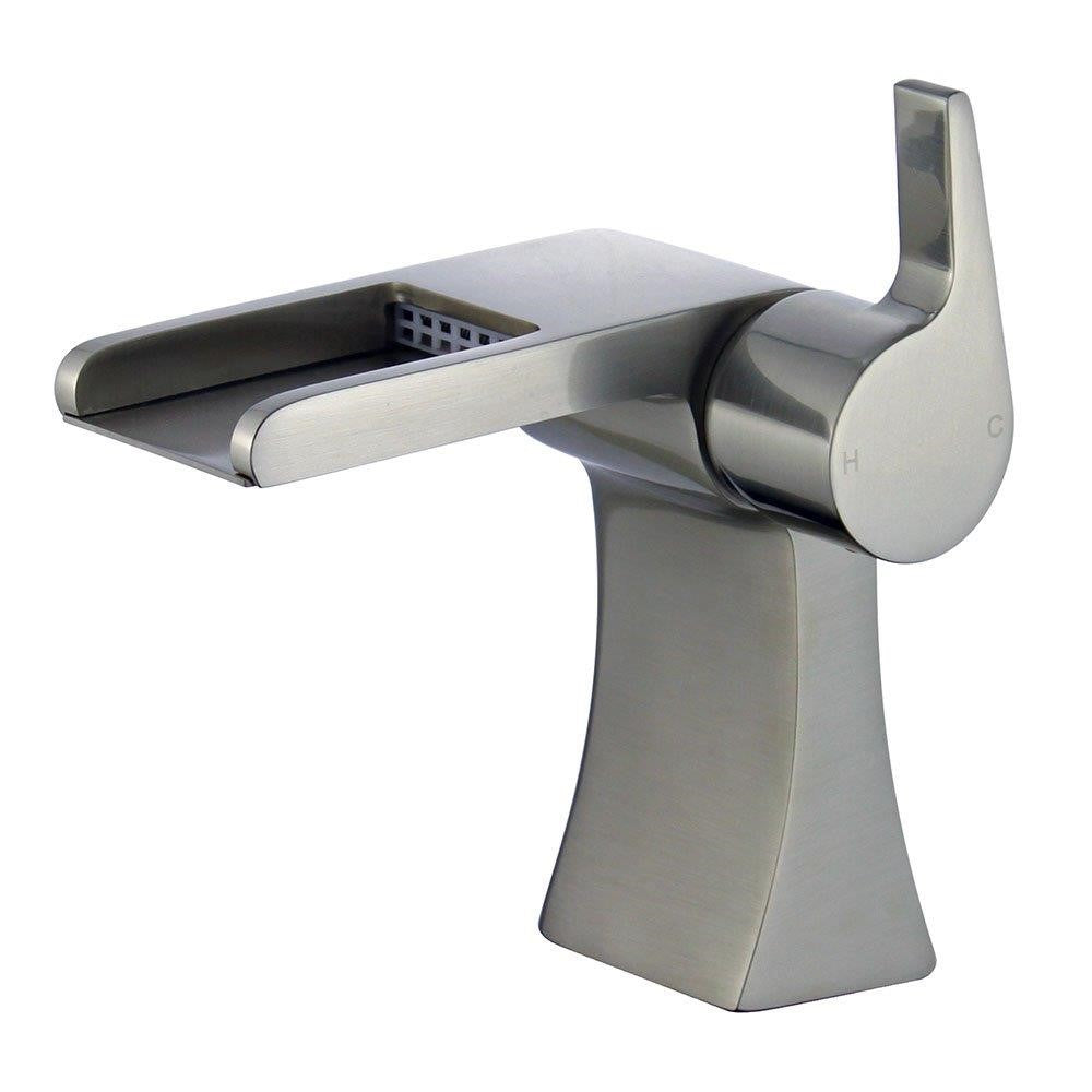 Bellaterra Salamanca Single Handle Bathroom Vanity Faucet 12119B3-BN-W (Brushed Nickel)