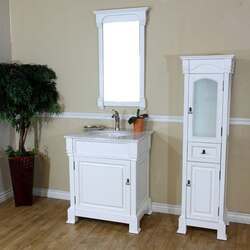 Bellaterra Freestanding 30” White Single Sink Wood Vanity 205030-WH