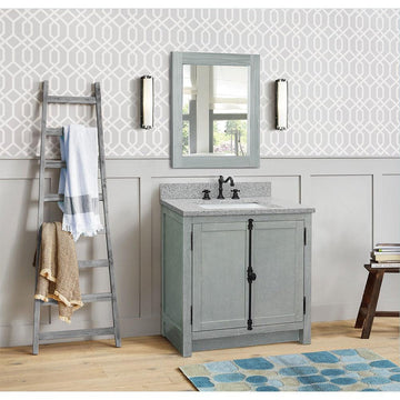Bellaterra 31" Wood Single Vanity w/ Counter Top and Sink 400100-GYA (Gray Ash)