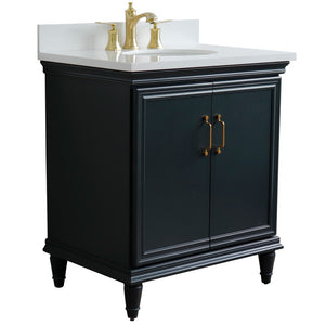 Bellaterra 31" Wood Single Vanity w/ Counter Top and Sink 400800-31-DG-WEO