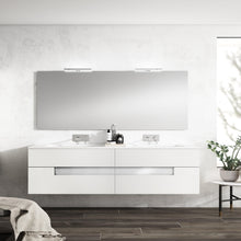 Load image into Gallery viewer, Lucena Bath Vision 80&quot; Contemporary Wood single sink Vanity in White &amp; White handle / Abedul &amp; Tortora / Canela &amp; Black / White &amp; Black / White &amp; Grey / Grey &amp; White - The Bath Vanities