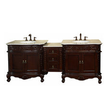 Load image into Gallery viewer, Bellaterra 82.7 In. Double Sink Vanity-Walnut 202016A-D-CR-WH, Carrara white Marble