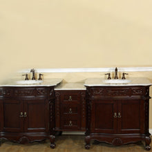 Load image into Gallery viewer, Bellaterra 82.7 In. Double Sink Vanity-Walnut 202016A-D-CR-WH, Carrara white Marble, Front