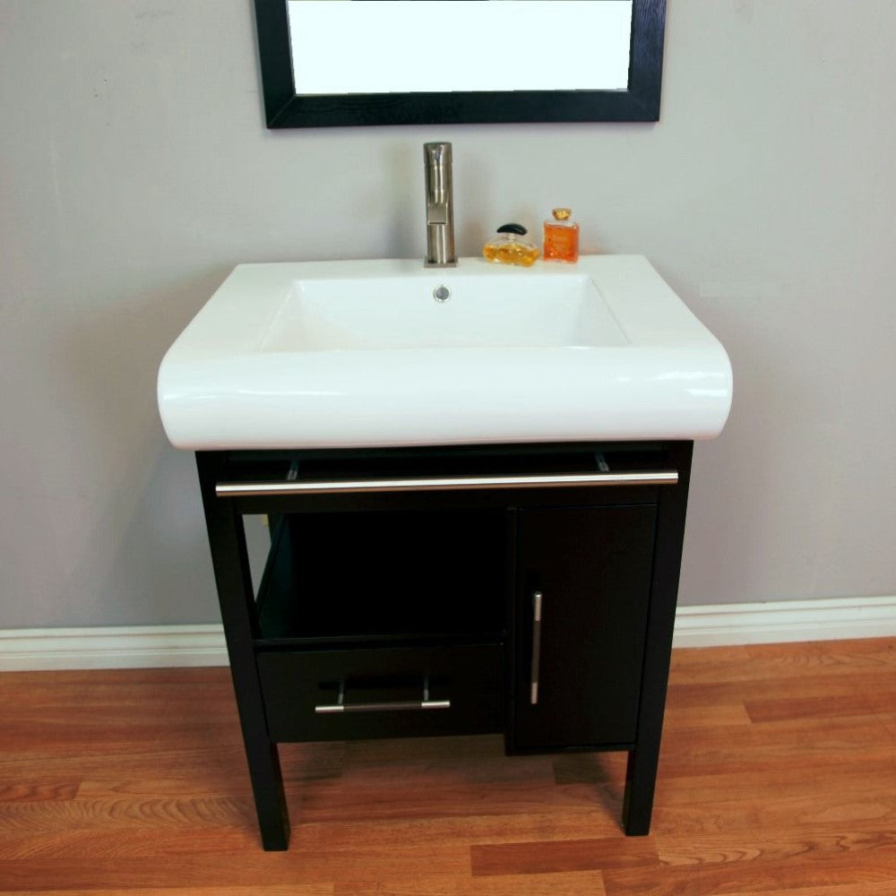 Bellaterra 28 In. Single Sink Vanity-Wood-Dark Espresso 202117B