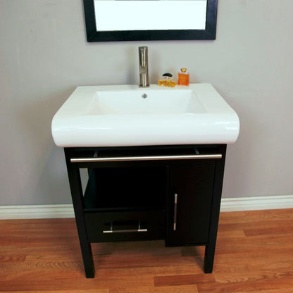 Bellaterra 28 In. Single Sink Vanity-Wood-Dark Espresso 202117B