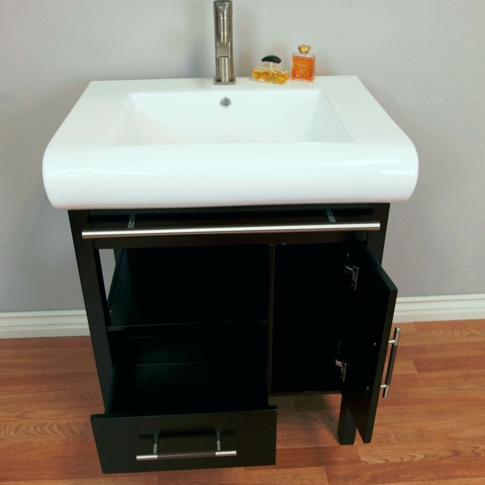 Bellaterra 28 In. Single Sink Vanity-Wood-Dark Espresso 202117B