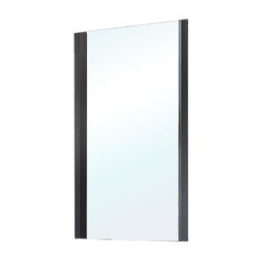 Bellaterra 19 in Solid Wood Frame Mirror - Black Finish 203102-MIRROR