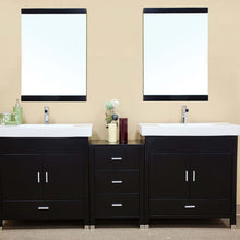 Load image into Gallery viewer, Bellaterra 80.7 in Double Sink Vanity-Wood-Black 203107-D, Front