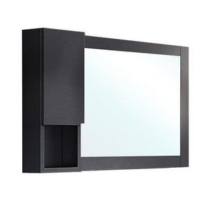 Bellaterra 40 in Mirror Cabinet - Black Wood Finish 203129-MC-BL, Sideview, Left Open