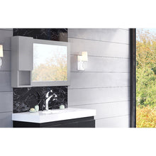 Load image into Gallery viewer, Bellaterra 40 in Mirror Cabinet - Gray Wood Finish 203129-MC-GYL, Sideview