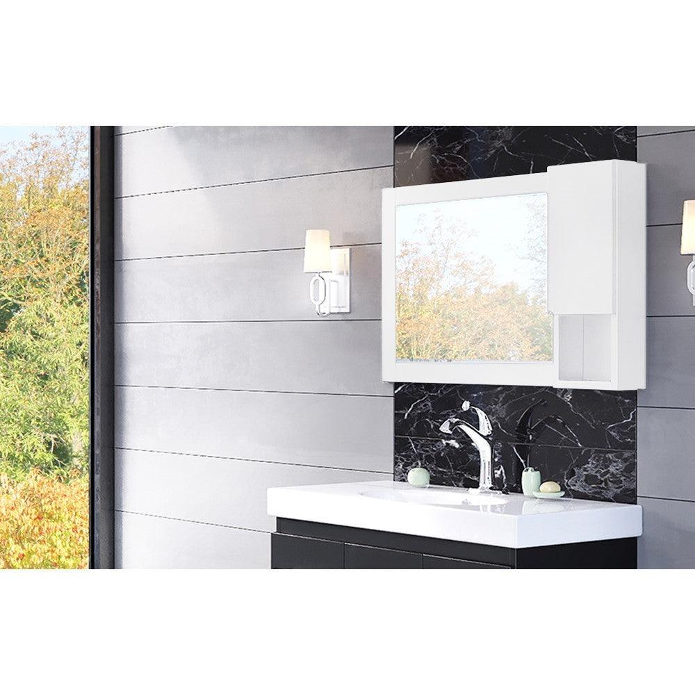 Bellaterra 40 in Mirror Cabinet - White Finish - Right Opening 203129-MC-WHR, Front