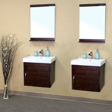 Load image into Gallery viewer, Bellaterra 48.8 in Double Wall Mount Style Sink Vanity-Wood- Walnut 203136-D, Front