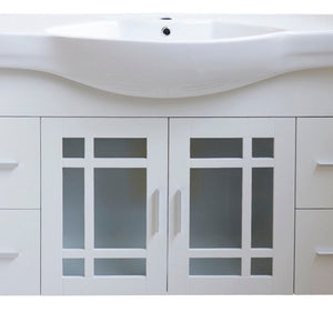 Bellaterra 48 in Single Sink Vanity-Wood 203138-DG-WH, White, Front