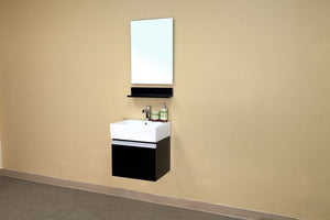 Bellaterra 20.5 in Single Wall Mount Style Sink Vanity-Wood-Espresso 203145-S