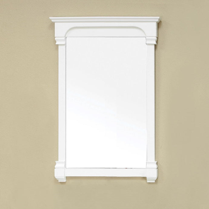 Bellaterra 24 in Solid Wood Frame Mirror 205024-MIRROR-WH, Front