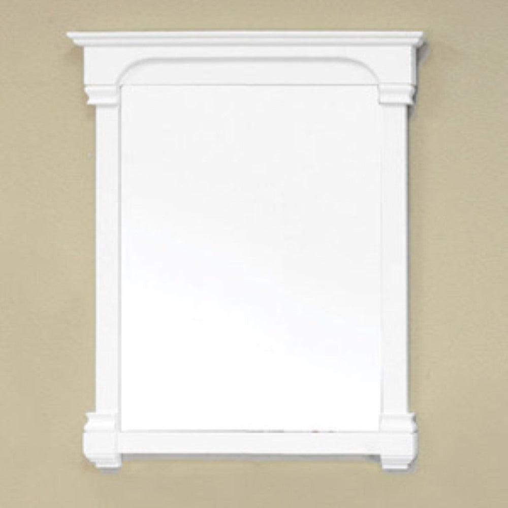 Bellaterra 205042-MIRROR-WH 36 in Solid Wood Frame Mirror-White - Front