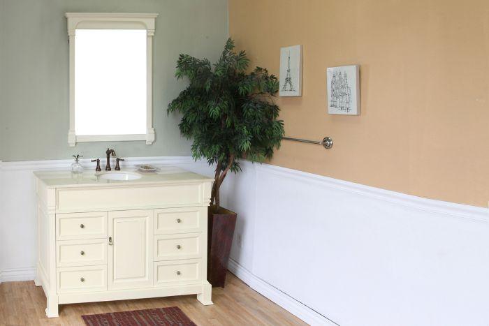 Bellaterra Freestanding 50" Single Sink Vanity-Wood 205050-CR-ES-WH