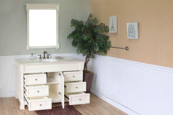 Bellaterra Freestanding 50" Single Sink Vanity-Wood 205050-CR-ES-WH