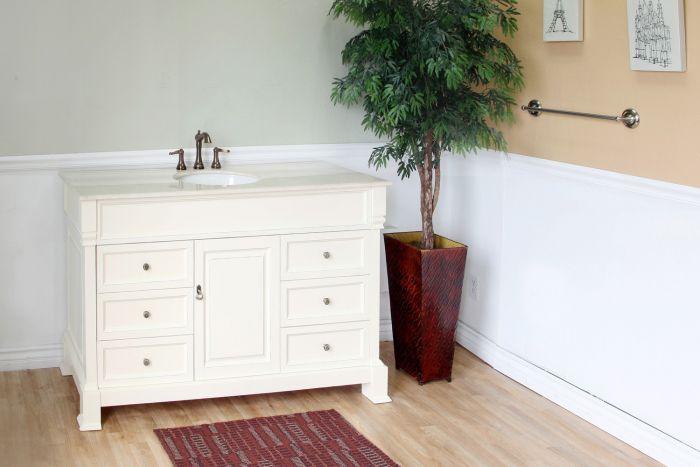 Bellaterra Freestanding 50" Single Sink Vanity-Wood 205050-CR-ES-WH
