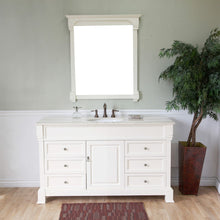 Load image into Gallery viewer, Bellaterra 60 in Single Sink Vanity-Wood 205060-S-CR-ES-WH, cream white (rub edge) / Cream Marble, Front