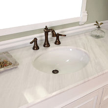 Load image into Gallery viewer, Bellaterra 60 in Single Sink Vanity-Wood 205060-S-CR-ES-WH, White (rub edge) / White Marble, Sink