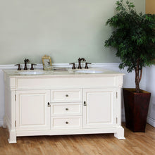 Load image into Gallery viewer, Bellaterra 72 in Double Sink Vanity-Wood 205072-D-CR-ES-WH, cream white (rub edge) / Cream Marble, Front