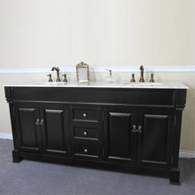 Load image into Gallery viewer, Bellaterra 72 in Double Sink Vanity-Wood 205072-D-CR-ES-WH, Espresso / White Marble, Front