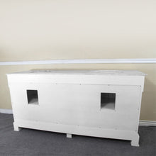 Load image into Gallery viewer, Bellaterra 72 in Double Sink Vanity-Wood 205072-D-CR-ES-WH, White (rub edge) / White Marble, Backside