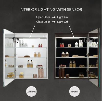 Blossom Pillar LED Medicine Cabinet w/ Defogger 3 Sizes Available