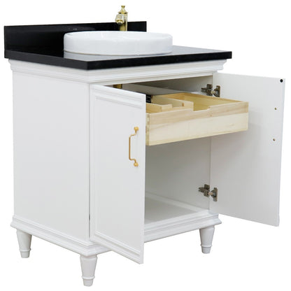 Bellaterra White 31" Wood Single Vanity w/ Counter Top and Sink 400800-31-WH