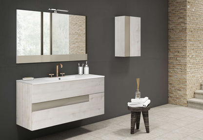 Lucena Bath Vision 40" Contemporary Wood single sink Vanity in White & White handle / Abedul & Tortora / Canela & Black / White & Black / White & Grey / Grey & White - The Bath Vanities