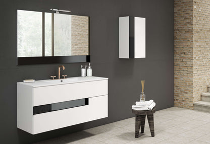 Lucena Bath Vision 40" Contemporary Wood single sink Vanity in White & White handle / Abedul & Tortora / Canela & Black / White & Black / White & Grey / Grey & White - The Bath Vanities