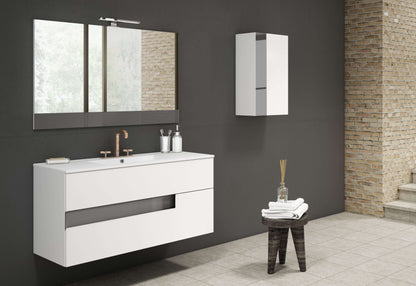 Lucena Bath Vision 40" Contemporary Wood single sink Vanity in White & White handle / Abedul & Tortora / Canela & Black / White & Black / White & Grey / Grey & White - The Bath Vanities