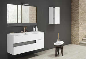 Lucena Bath Vision 40" Contemporary Wood single sink Vanity in White & White handle / Abedul & Tortora / Canela & Black / White & Black / White & Grey / Grey & White - The Bath Vanities