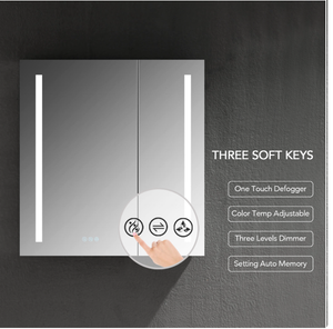 Blossom Pillar LED Medicine Cabinet w/ Defogger 3 Sizes Available