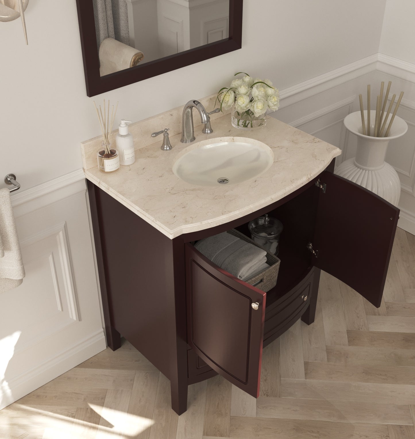 Laviva Estella 32" Bathroom Vanity Set in Brown, Espresso, Grey or White