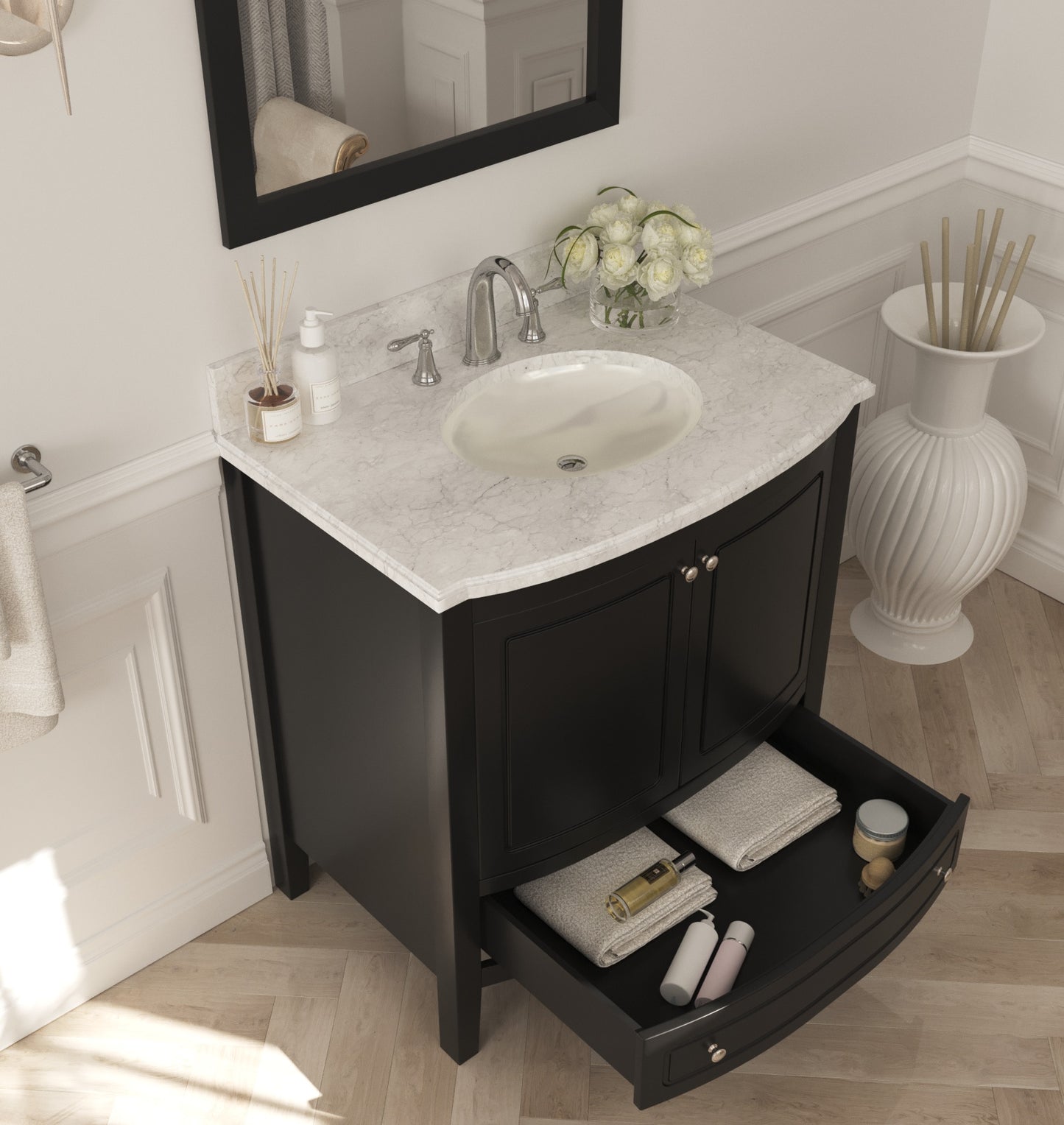 Laviva Estella 32" Bathroom Vanity Set in Brown, Espresso, Grey or White