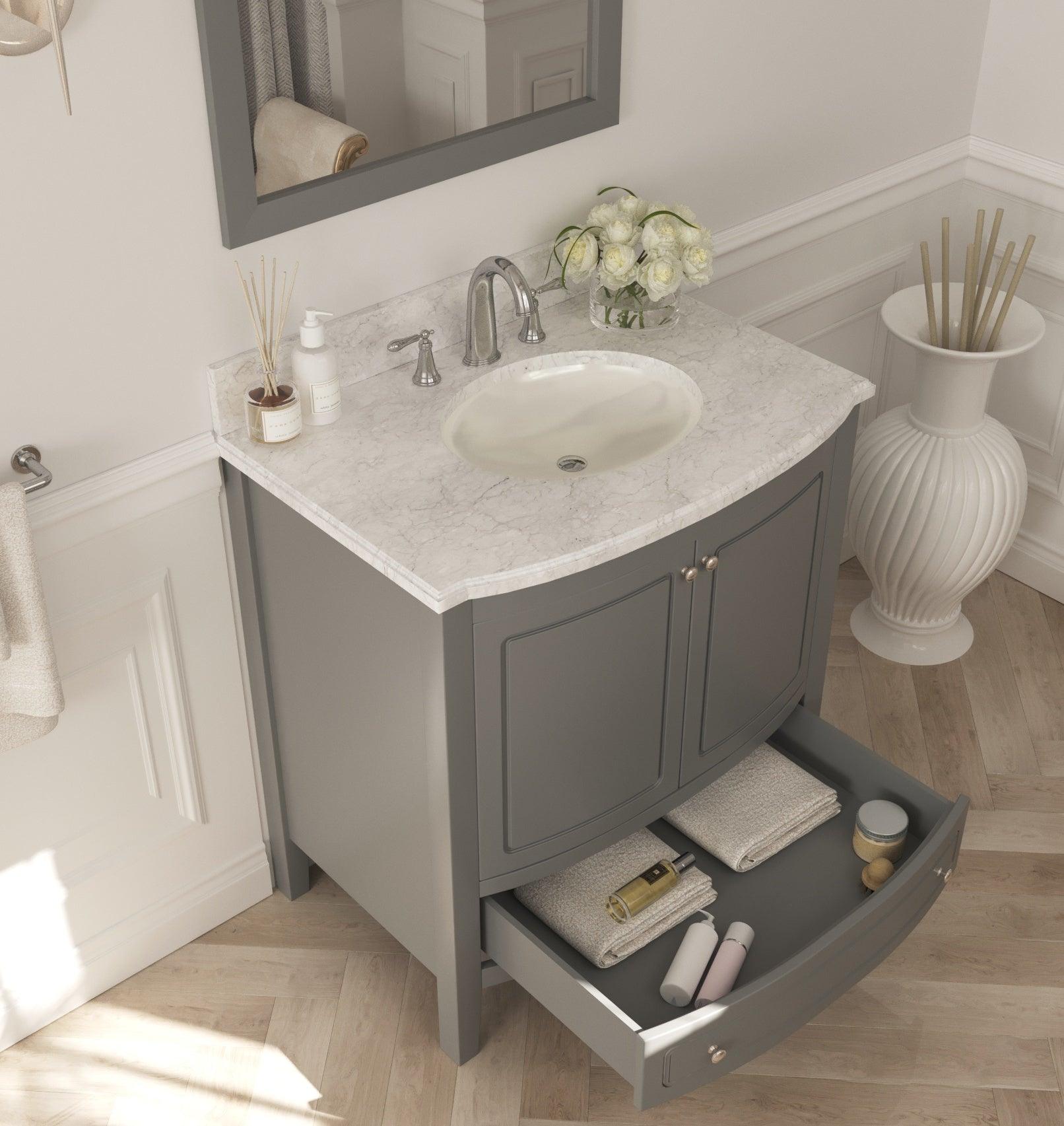 Laviva Estella 32" Bathroom Vanity Set in Brown, Espresso, Grey or White
