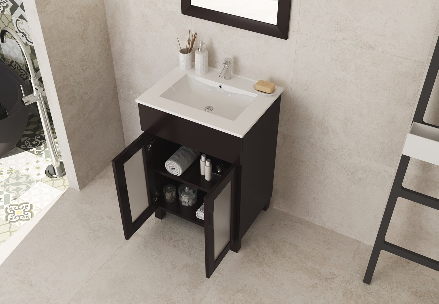 Laviva Nova 24" Bathroom Vanity Set in Brown, Espresso, Grey or White