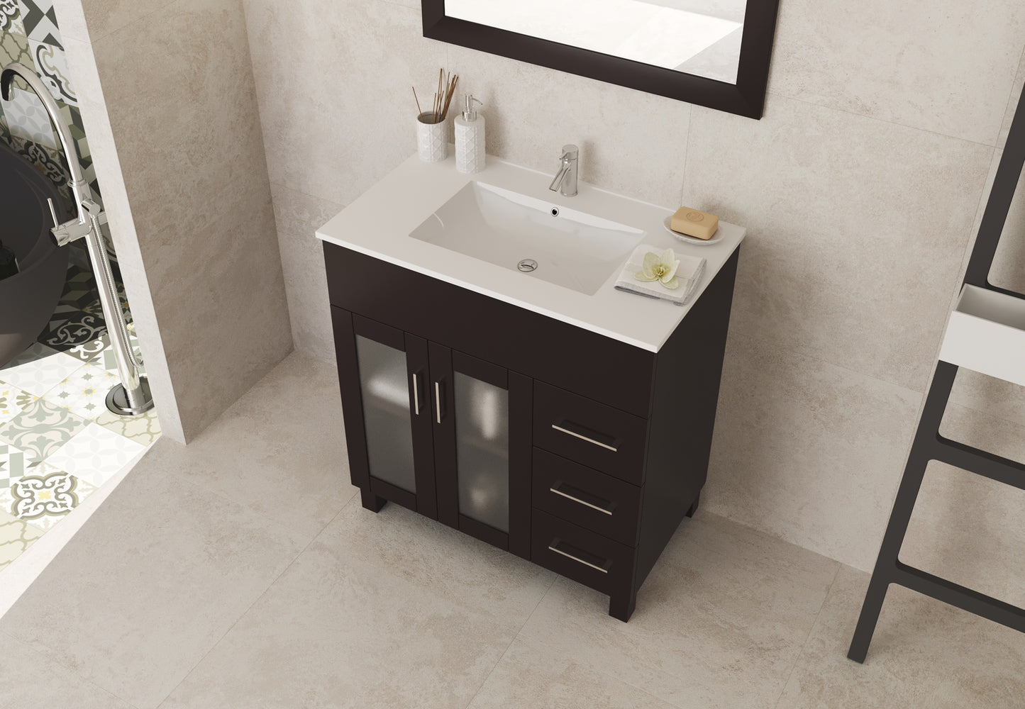 Laviva Nova 32" Bathroom Vanity Set in Brown, Espresso, Grey or White