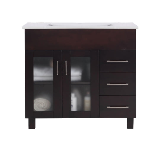  Nova 36" Bathroom Vanity Set in Brown