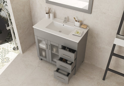 Laviva Nova 36" Bathroom Vanity Set in Brown, Espresso, Grey or White