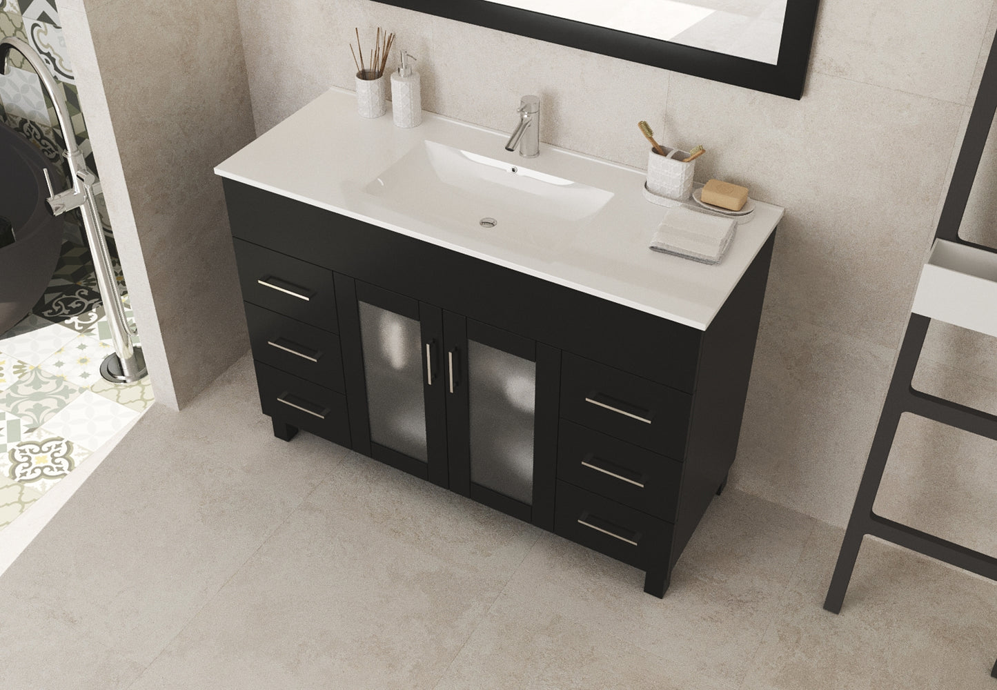 Laviva Nova 48" Bathroom Vanity Set in Brown, Espresso, Grey or White