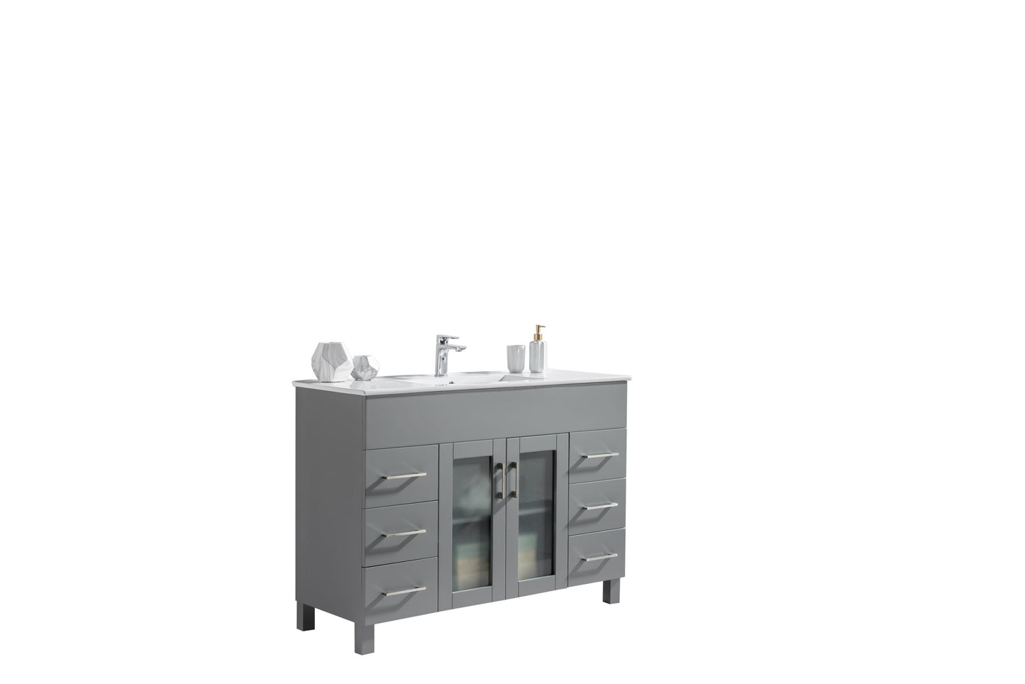 Laviva Nova 48" Bathroom Vanity Set in Brown, Espresso, Grey or White