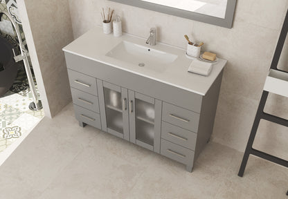 Laviva Nova 48" Bathroom Vanity Set in Brown, Espresso, Grey or White