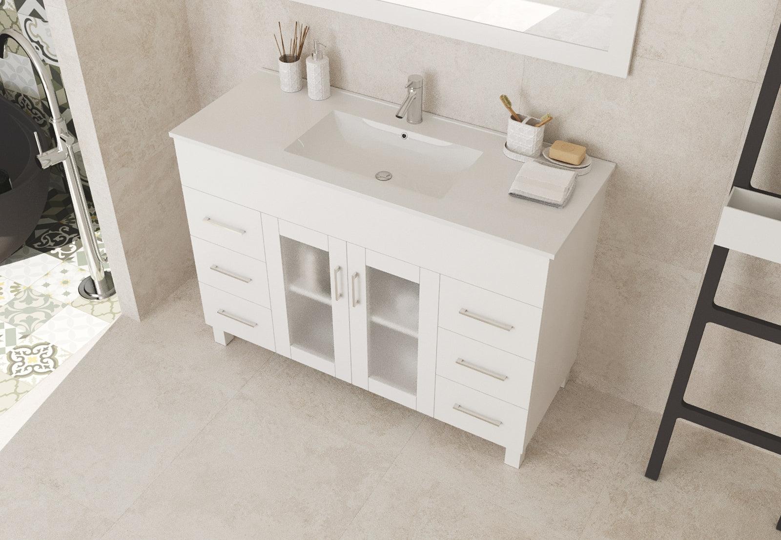 Laviva Nova 48" Bathroom Vanity Set in Brown, Espresso, Grey or White