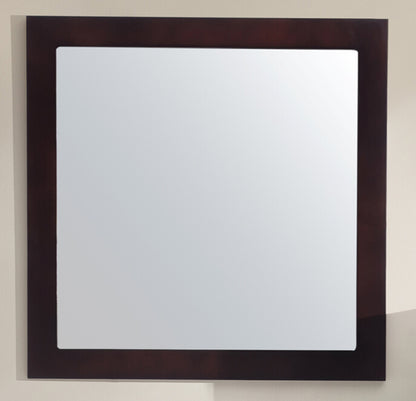 Nova 28" 31321529-MR-B Framed Square Brown Mirror 1