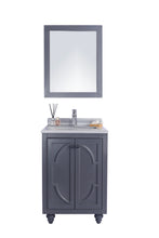 Load image into Gallery viewer, Laviva Odyssey 24&quot; Maple Grey Bathroom Vanity Set, White Stripes Marble Top